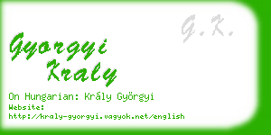 gyorgyi kraly business card