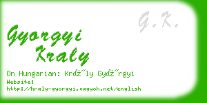 gyorgyi kraly business card